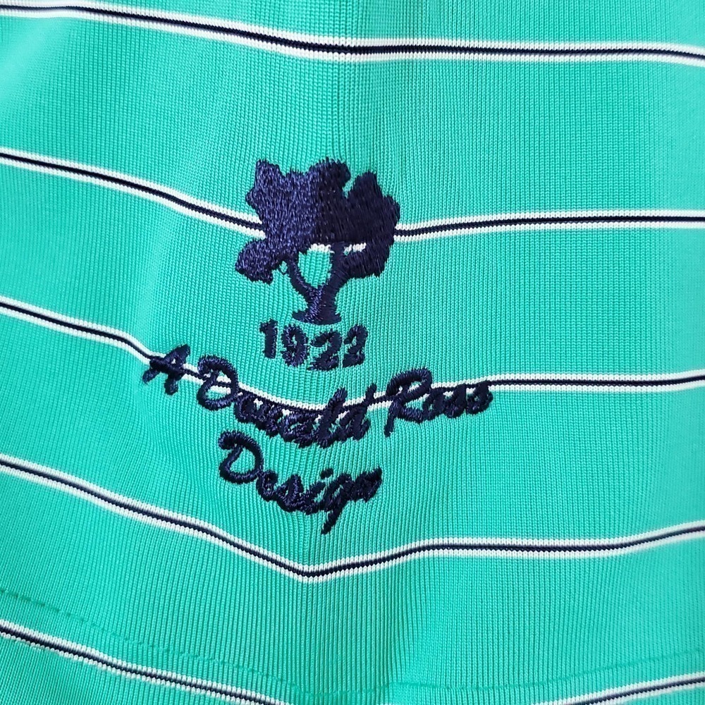 Donald Ross 1/4 Buttoned Up Collared Golf Polo Tee Shirt Green Men's Size XL - Picture 3 of 8